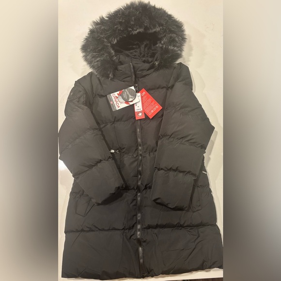 NWT $300 Canada Weather Gear Women’s XL Black Long Puffer Jacket Faux Fur Hood - Picture 5 of 16